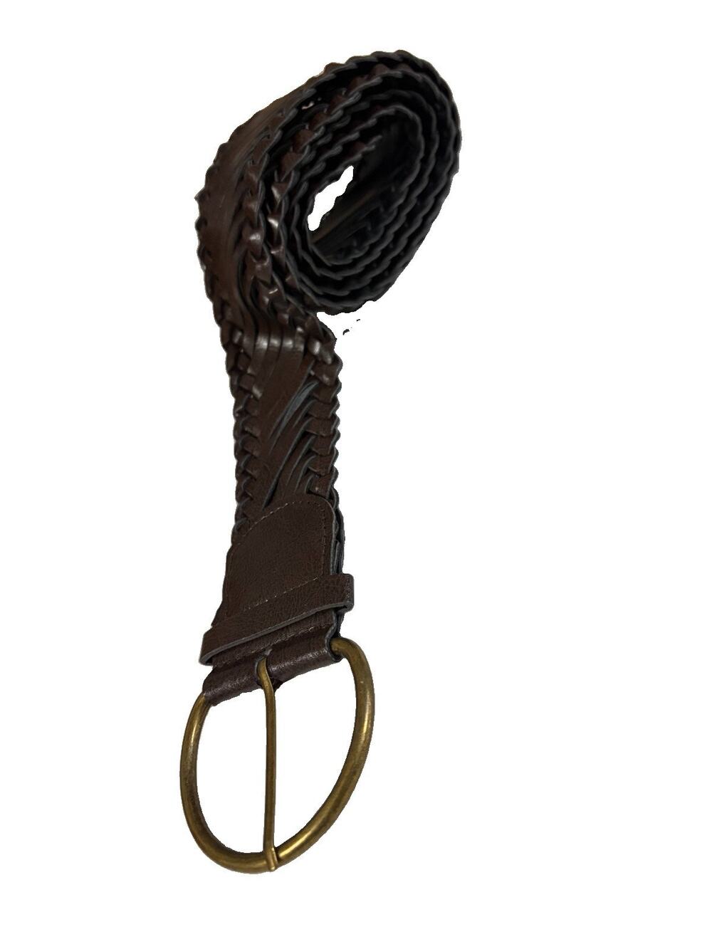 Brown Braided Belt Womens Size 12